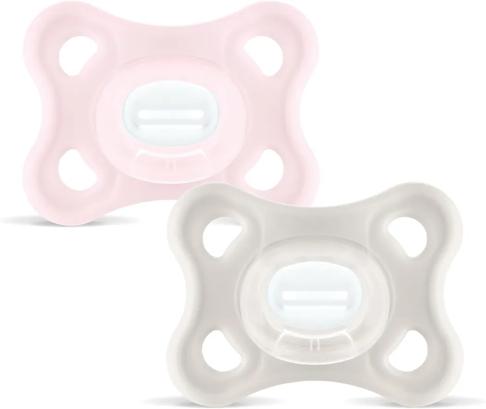 mam-comfort-succhietto-3-12-mesi-set-da-2-ciuccio-monopezzo-in-100-silicone-skin image 1