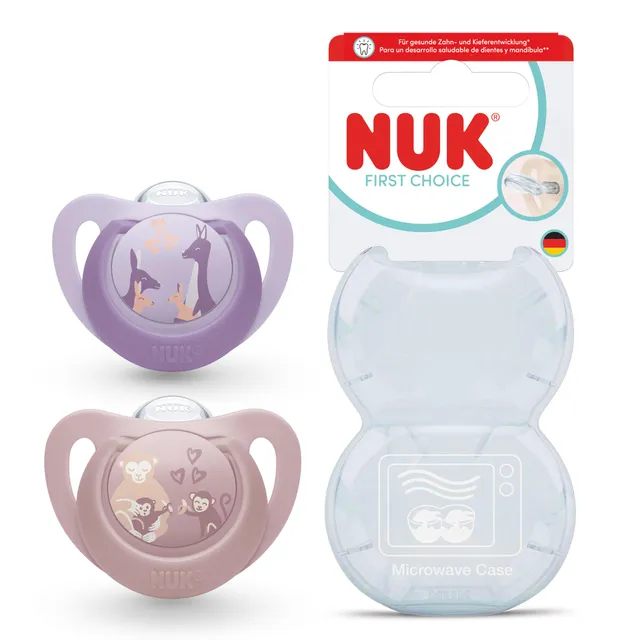 nuk-first-choice-ciuccio-ortodontico-6-18-mesi-calma-il-99-dei-bambini-scimmia-c image 1