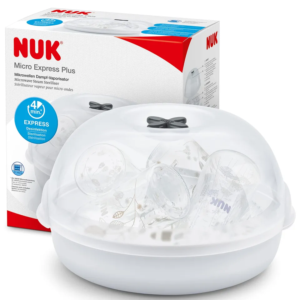 nuk-micro-express-plus-sterilizzatore-biberon-per-microonde-fino-a-4-biberon-in- image 1