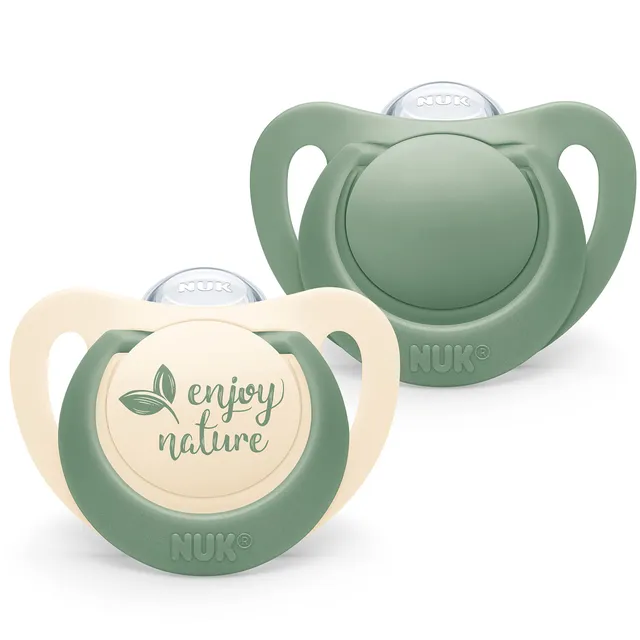 nuk-for-nature-succhietto-silicone-sostenibile-0-6-mesi-2-pezzi-100-materie-prim image 1