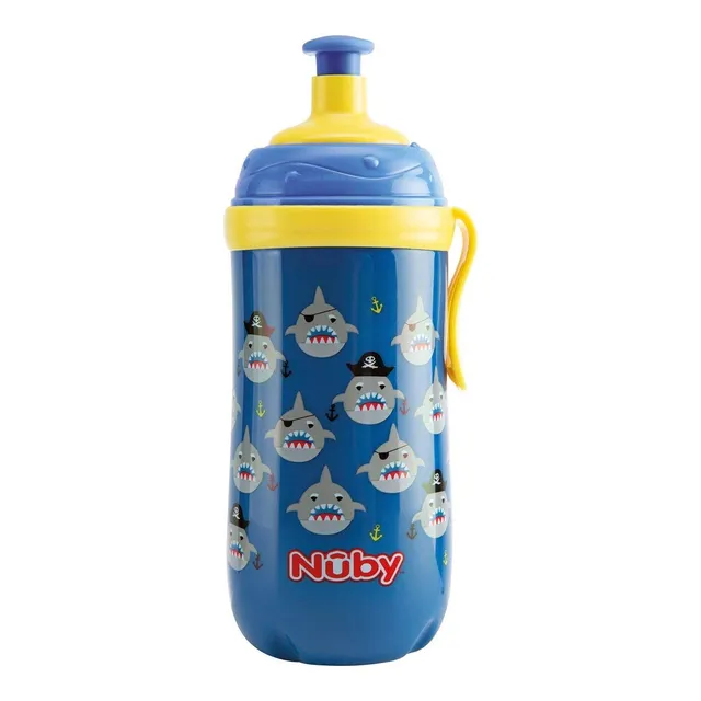 nuby-pop-up-borraccia-sportiva-360-ml-con-anello-luminoso-tazza-con-beccuccio-po image 1