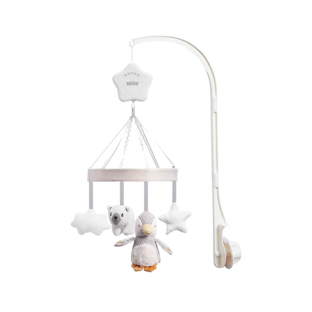 nuby-culla-mobile-musicale-per-neonati-penguin-con-braccio-regolabile-5-ninne-na image 1