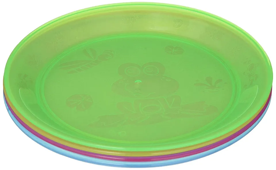 nuby-id65670-set-4-piatti-in-plastica-per-bambini-6-mesi-multicolore-microonde-e image 1