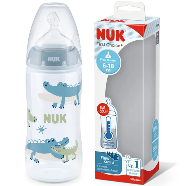 nuk-first-choice-biberon-300-ml-6-18-mesi-controllo-temperatura-flow-control-sfi image 1
