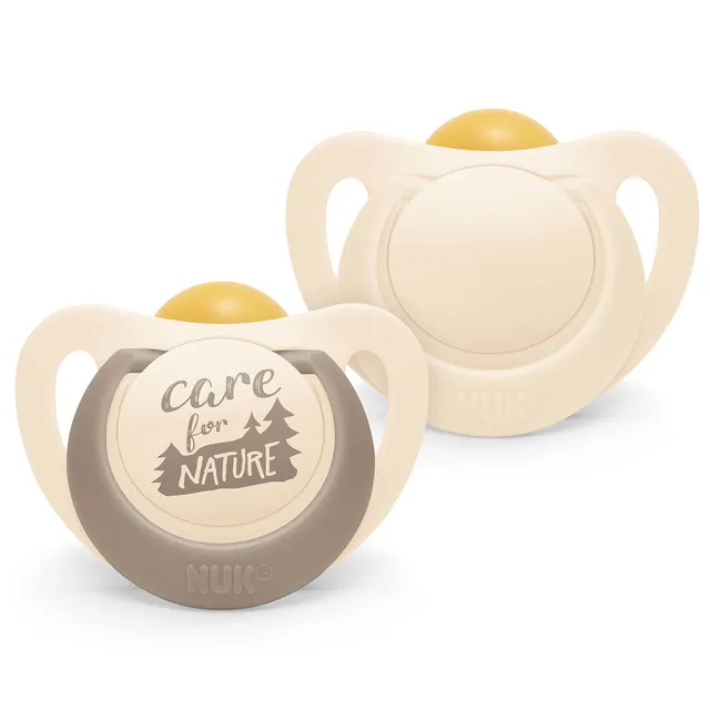 nuk-for-nature-ciuccio-0-6-mesi-succhietto-in-gomma-naturale-al-98-forma-ortodon image 1