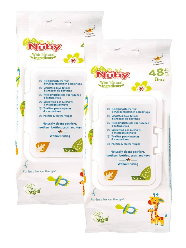 nuby-salviettine-umidificate-per-ciucci-e-dentaruoli-salviette-detergenti-con-ci image 1
