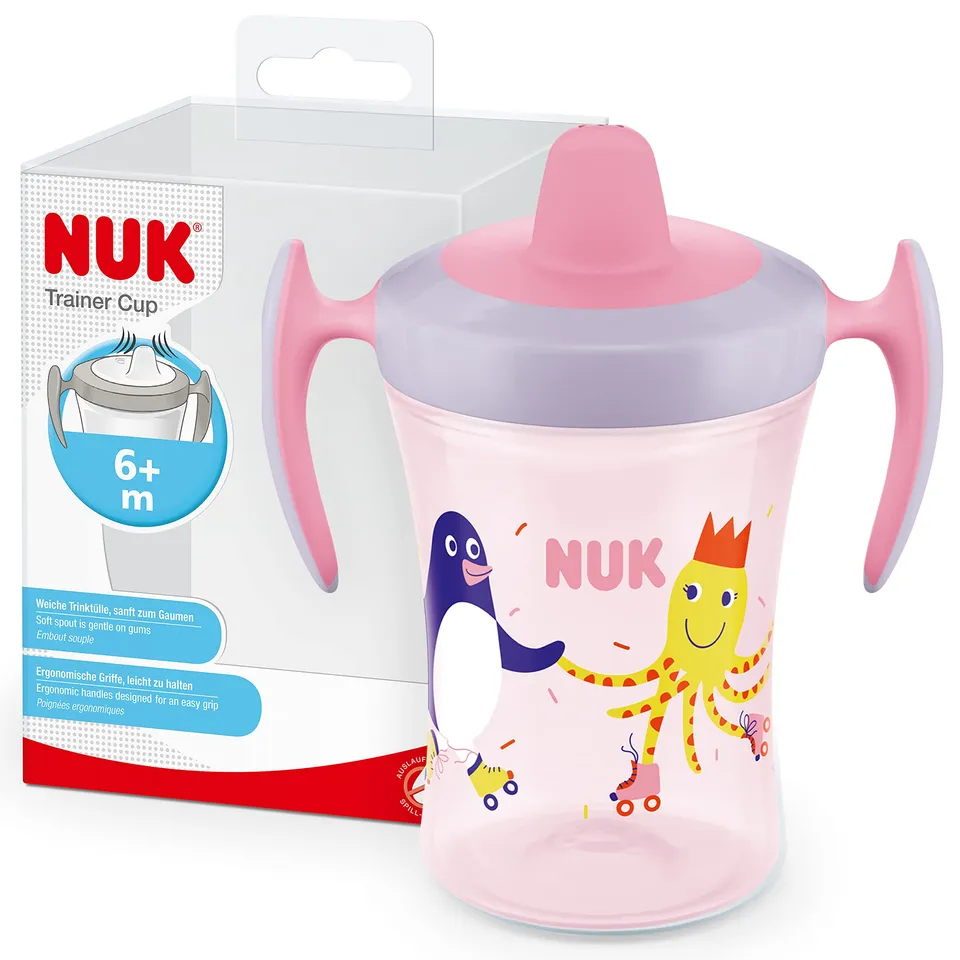 nuk-trainer-cup-230-ml-bicchiere-antigoccia-con-beccuccio-morbido-6-mesi-senza-b image 1