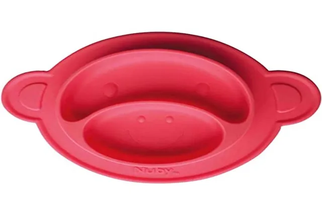 n-by-piatto-in-silicone-antiscivolo-con-ventosa-e-separazioni-rosso-microonde-e- image 1
