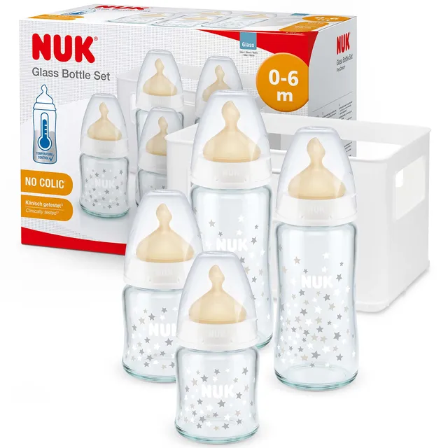 nuk-first-choice-biberon-di-vetro-starter-set-0-6-mesi-4-biberon-con-controllo-t image 1