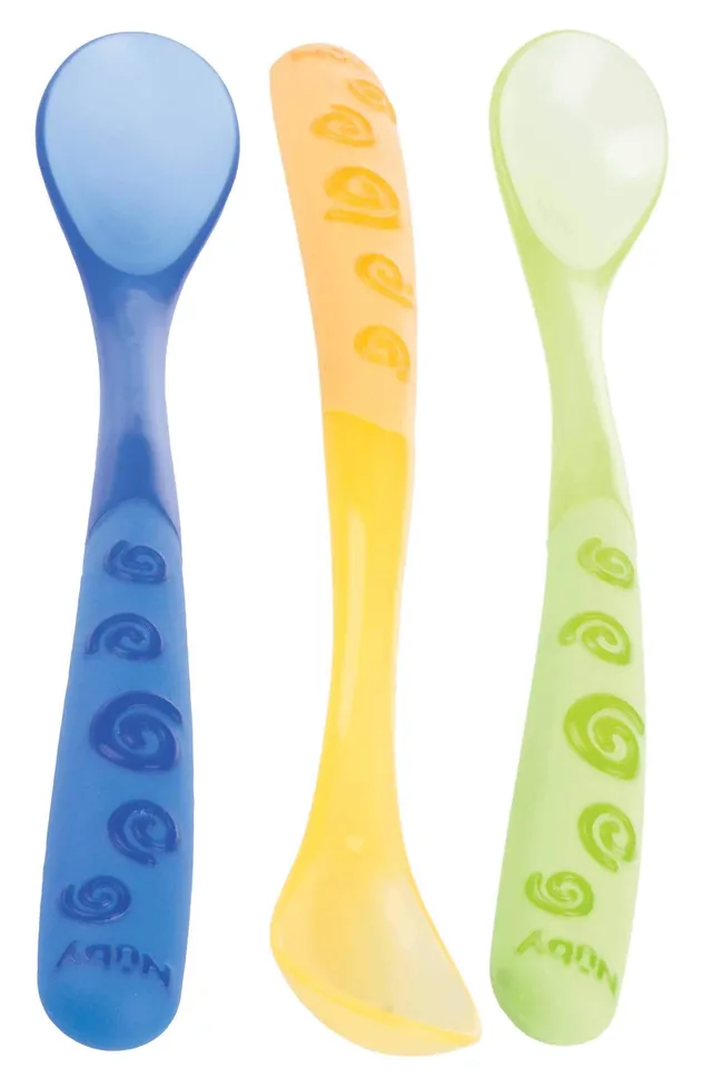 nuby-cucchiaio-lungo-per-svezzamento-manico-18-cm-per-raggiungere-il-fondo-dei-v image 1