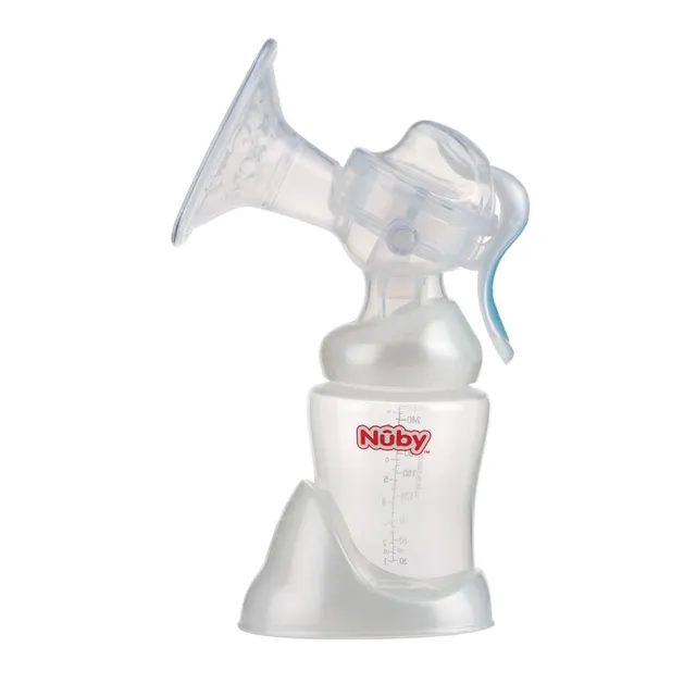 nuby-tiralatte-manuale-con-coppa-in-silicone-e-base-raccogli-latte-240-ml image 1