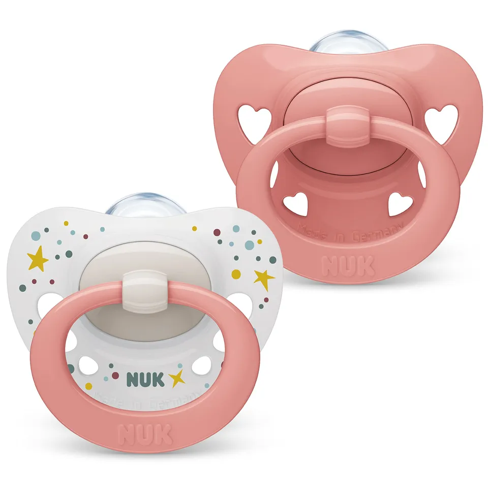 nuk-signature-succhietto-ortodontico-0-6-mesi-2-pezzi-tettarella-in-silicone-sen image 1