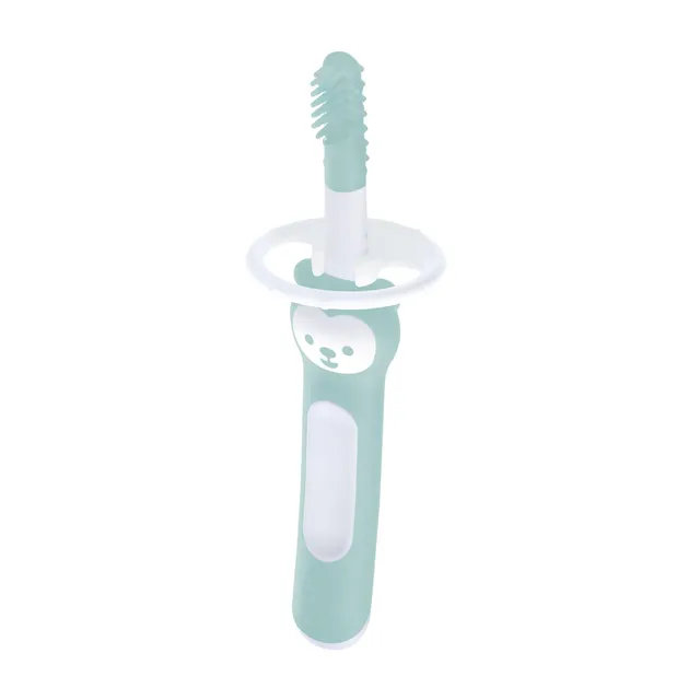 mam-massaging-brush-spazzolino-denti-bambini-3-mesi-setole-morbide-in-tpe-anello image 1