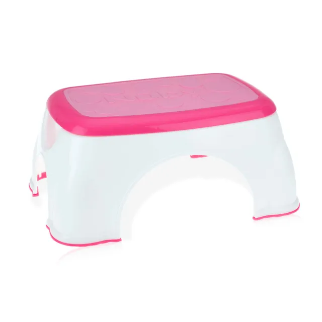 nuby-sgabello-step-up-antiscivolo-rosa-per-bagno-e-lavandino image 1