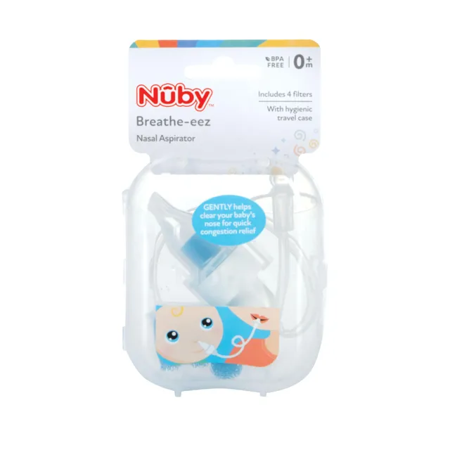 nuby-aspiratore-nasale-manuale-per-neonati-e-bambini-0m-con-4-filtri-lavabili-e- image 1