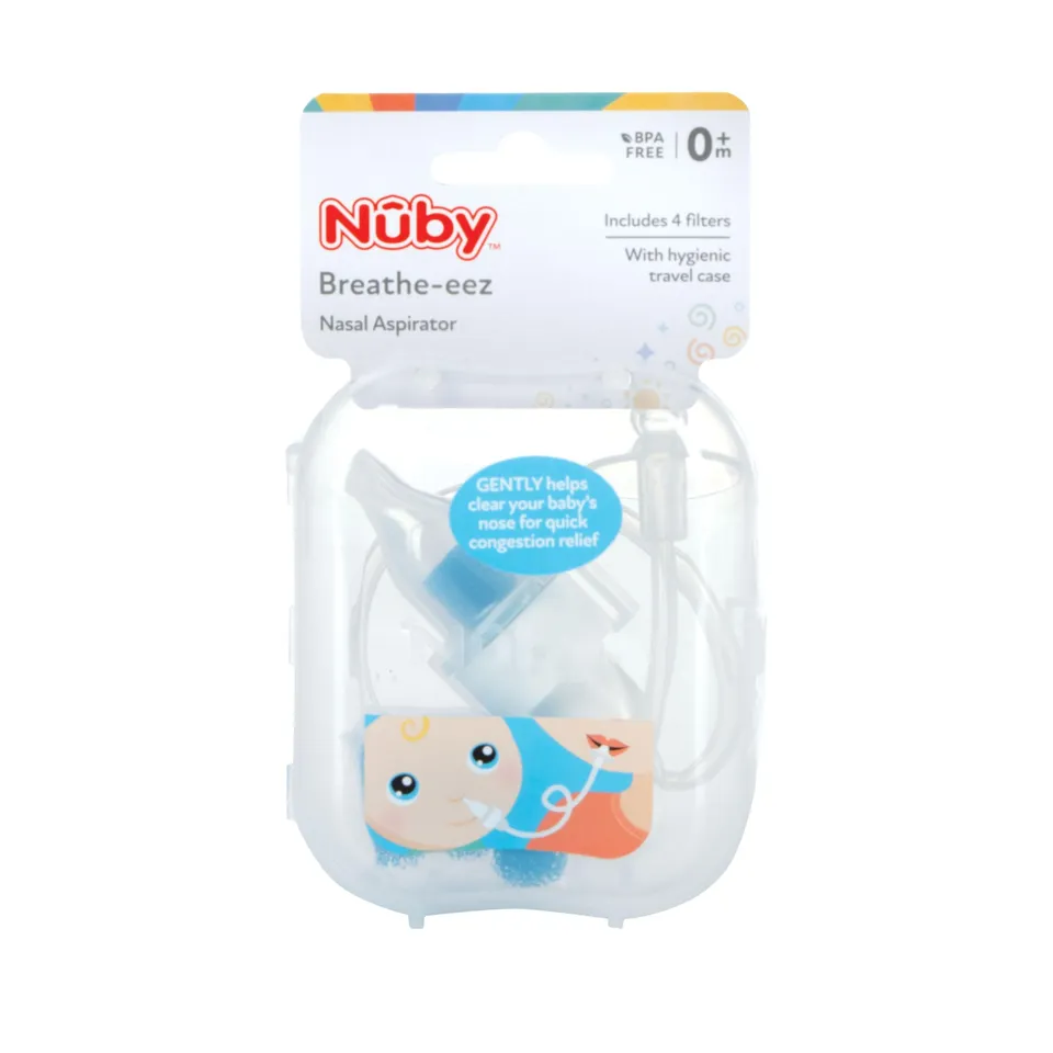 nuby-aspiratore-nasale-manuale-per-neonati-e-bambini-0m-con-4-filtri-lavabili-e- image 1