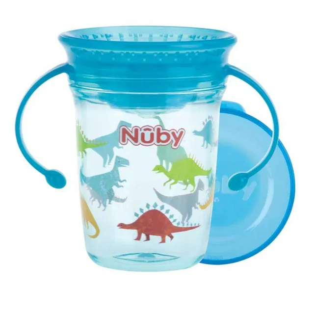 nuby-360-wonder-cup-con-manici-tritan-eastman-240-ml-da-6-mesi-bordo-bevibile-a- image 1