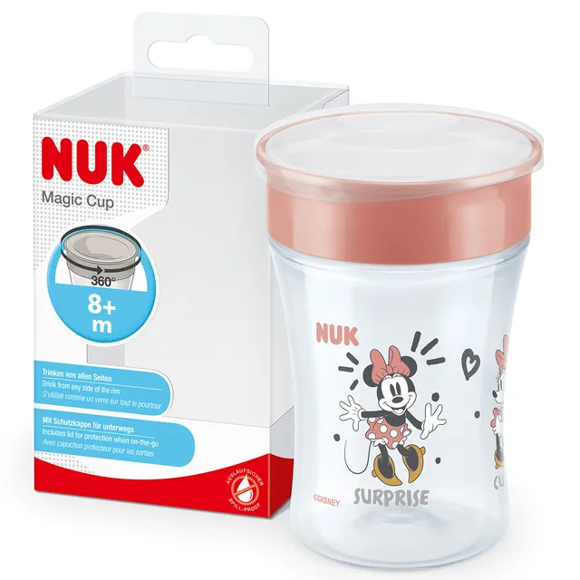 nuk-magic-cup-230-ml-bicchiere-antigoccia-a-bordo-360-8-mesi-senza-bpa-disney-to image 1