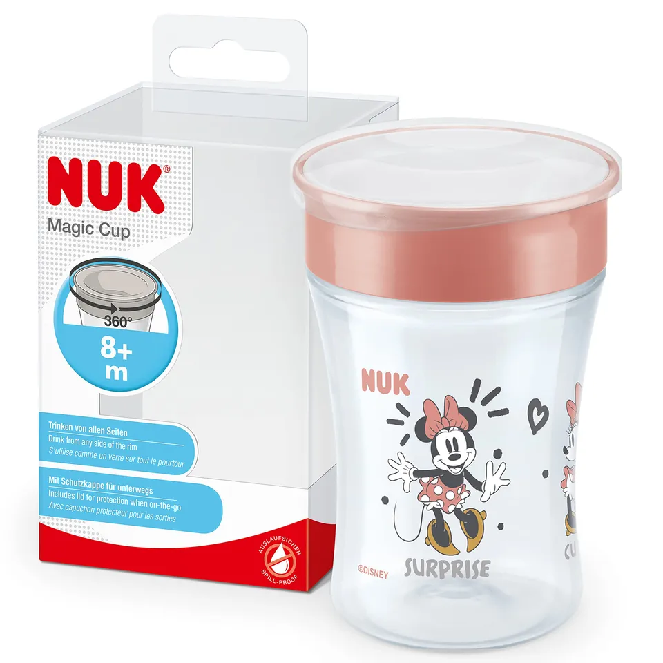 nuk-magic-cup-230-ml-bicchiere-antigoccia-a-bordo-360-8-mesi-senza-bpa-disney-to image 1