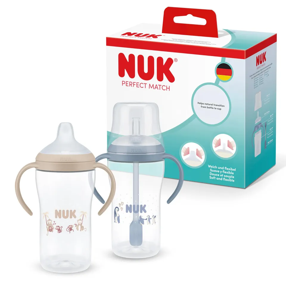 nuk-perfect-match-learner-biberon-tazza-con-cannuccia-260-ml-6-mesi-bicchiere-an image 1
