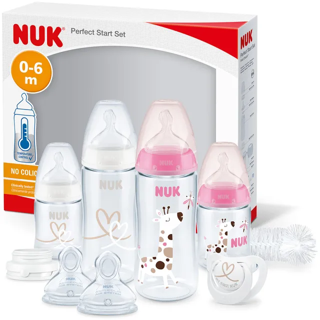 nuk-perfect-start-first-choice-set-biberon-10-pezzi-0-6-mesi-4-biberon-con-contr image 1