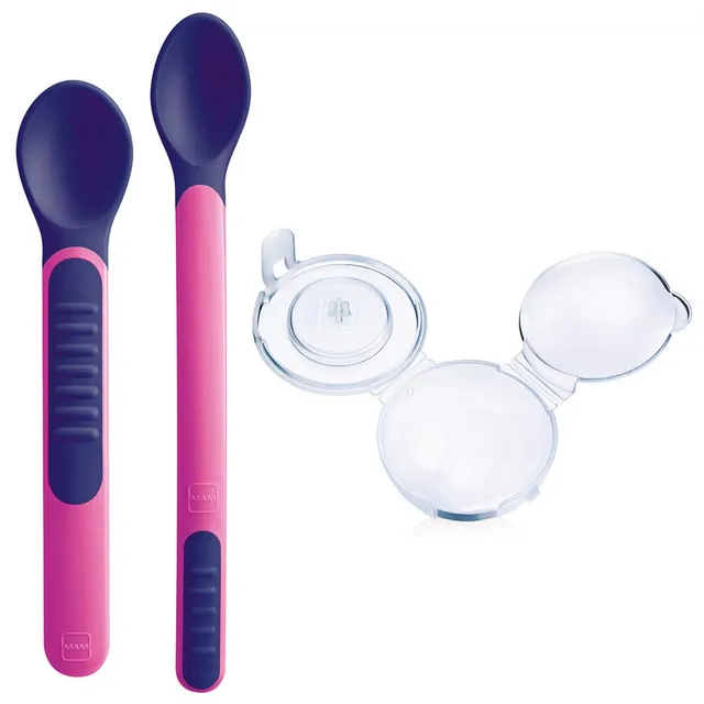 mam-heat-sensitive-spoons-cover-set-2-cucchiaini-svezzamento-sensibili-al-calore image 1