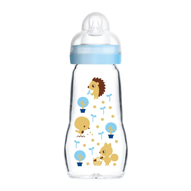 mam-feel-good-biberon-in-vetro-260-ml-con-tettarella-silicone-skinsoft-misura-1- image 1