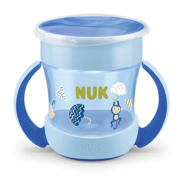 nuk-mini-magic-cup-160-ml-bicchiere-salvagoccia-a-bordo-360-blu image 1