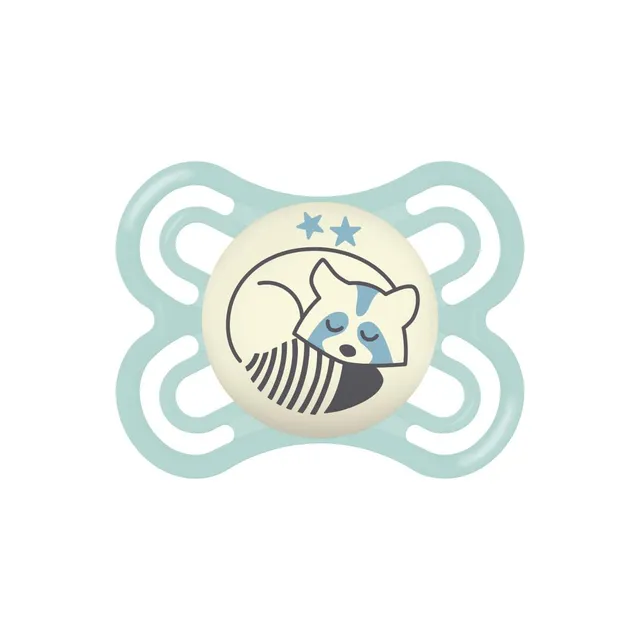 mam-perfect-night-ciuccio-luminoso-orthodontico-in-silicone-skinsoft-con-custodi image 1