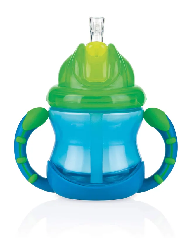 nuby-flip-it-tazza-con-cannuccia-antigoccia-e-manici-240-ml-12-mesi-sistema-vari image 1