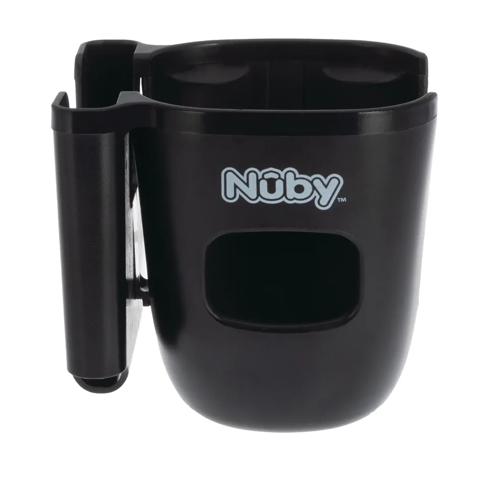 nuby-porta-bicchieri-per-passeggino-2-in-1-con-supporto-smartphone-rotazione-360 image 1