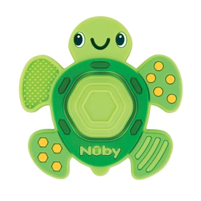 nuby-teethe-n-pop-tartaruga-anello-da-dentizione-sensoriale-in-silicone-morbido- image 1