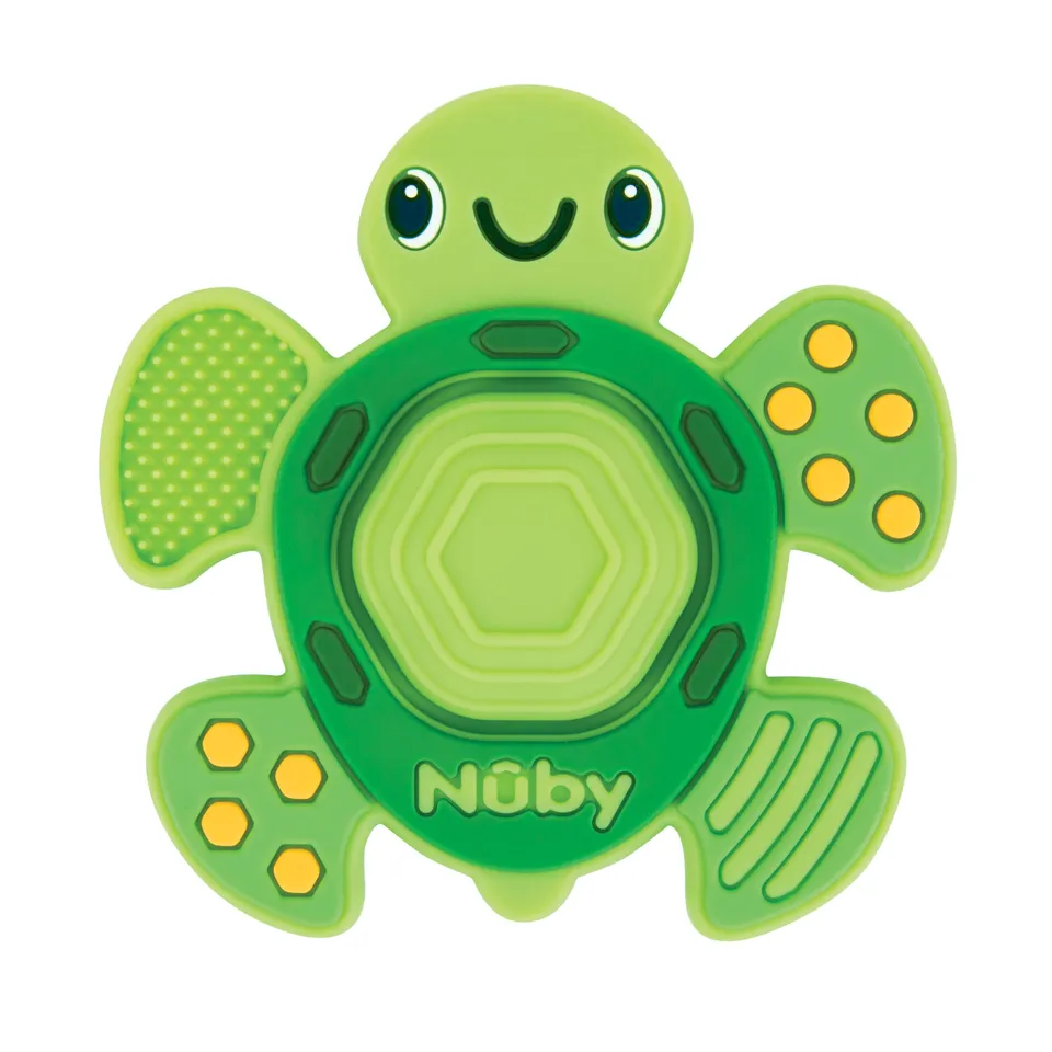 nuby-teethe-n-pop-tartaruga-anello-da-dentizione-sensoriale-in-silicone-morbido- image 1