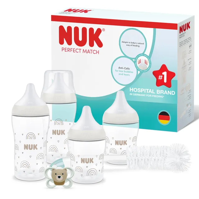 nuk-perfect-match-perfect-start-set-biberon-anti-colica-0-6-mesi-4-biberon-2-tet image 1