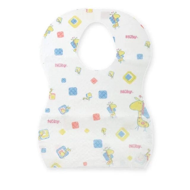 nuby-bavaglini-monouso-con-canale-di-raccolta-e-strisce-adesive-confezione-da-10 image 1