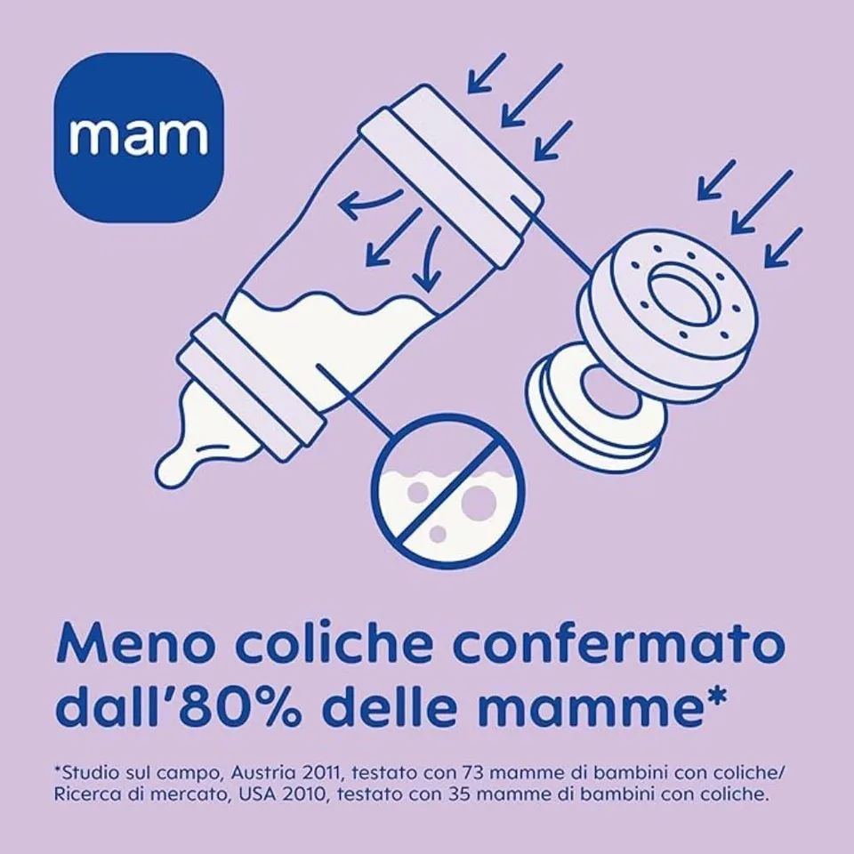mam-biberon-easy-start-260-ml-set-da-2-biberon-anticolica-2-mesi-con-tettarella- image 1