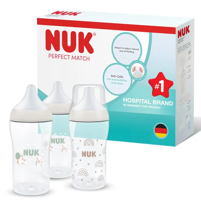 nuk-perfect-match-biberon-anti-colica-3-mesi-260-ml-in-pp-con-indicatore-di-temp image 1