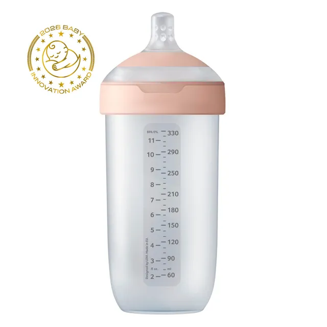 difrax-mammafeel-babyfles-330-ml-biberon-con-tettarella-dinamica-effetto-mammell image 1