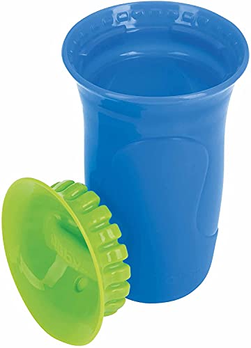 nuby-tazza-wonder-360-con-bordo-in-silicone-300-ml-6m-blu-antigoccia-a-2-pezzi image 8