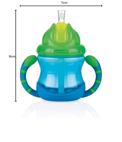 nuby-flip-it-tazza-con-cannuccia-antigoccia-e-manici-240-ml-12-mesi-sistema-vari image 4