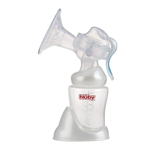 nuby-tiralatte-manuale-con-coppa-in-silicone-e-base-raccogli-latte-240-ml image 2