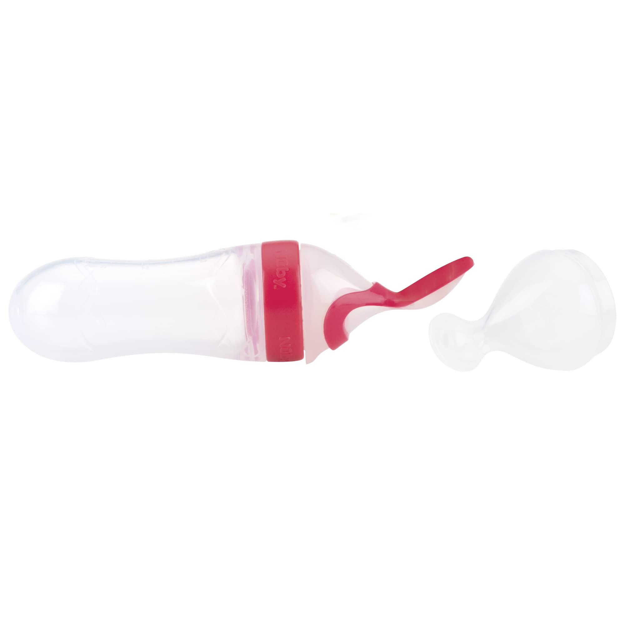nuby-squeeze-feeder-dispenser-pappe-con-cucchiaino-senza-bpa-da-4-mesi-con-cappu image 4
