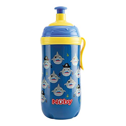 nuby-pop-up-borraccia-sportiva-360-ml-con-anello-luminoso-tazza-con-beccuccio-po image 5