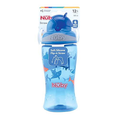nuby-flip-it-bicchiere-con-cannuccia-per-bambini-12-mesi-360-ml-valvola-antigocc image 8