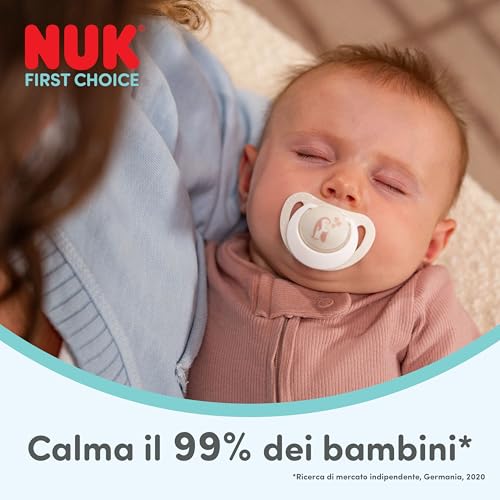 nuk-first-choice-ciuccio-ortodontico-0-6-mesi-calma-il-99-dei-bambini-orso-caval image 8