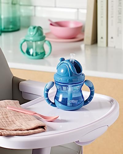 nuby-flip-it-set-di-2-tazze-antigoccia-con-manici-cannuccia-in-silicone-e-sistem image 6