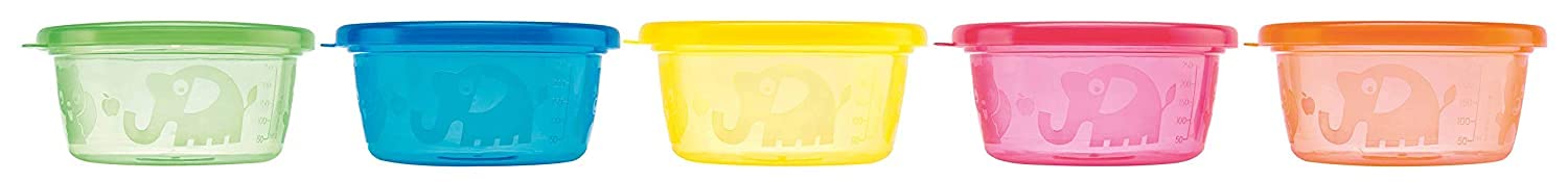 nuby-set-6-ciotole-con-coperchio-erm-300-ml image 1