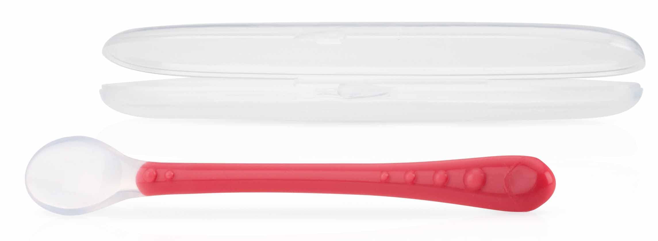 nuby-cucchiaio-in-silicone-morbido-con-contenitore-igienico-manico-easy-grip-13- image 2