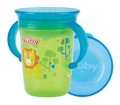 nuby-tazza-wonder-360-con-manici-verde-240-ml-bicchiere-evolutivo-antigoccia-dai image 8