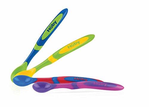 nuby-cucchiai-da-pappa-a-manico-lungo-easy-grip-set-da-4-dai-6-mesi image 6